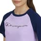Girls (7-16) Champion® Color Block Puffy Floral Logo Tee - image 5