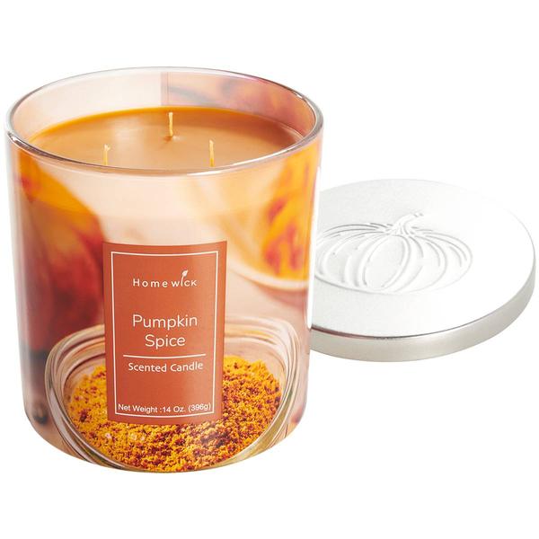 Homewick 14oz. Pumpkin Spice 3-Wick Jar Candle - image 