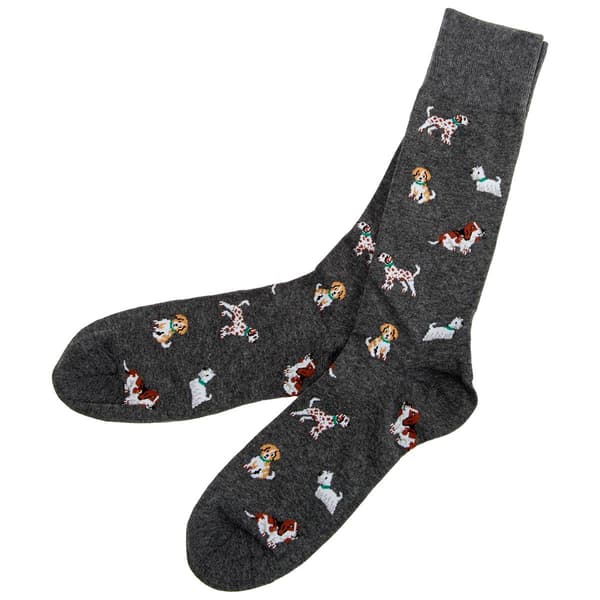 Mens Davco Multiple Dogs Crew Socks - image 