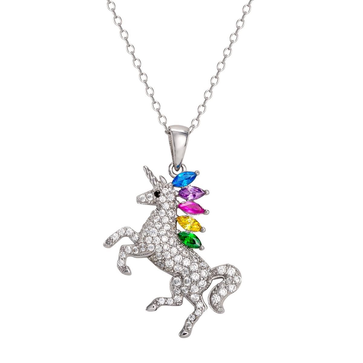Crystal Unicorn Pendant Necklace