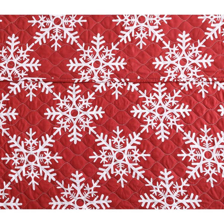 Spirit Linen Home™ Holiday Snowflakes Quilt Set