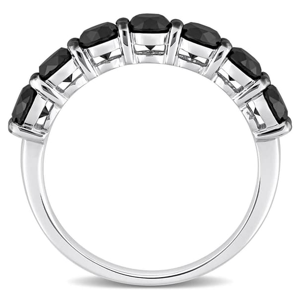 Radiant Rainbow™ 10kt. White Gold & Black Diamond Eternity Ring