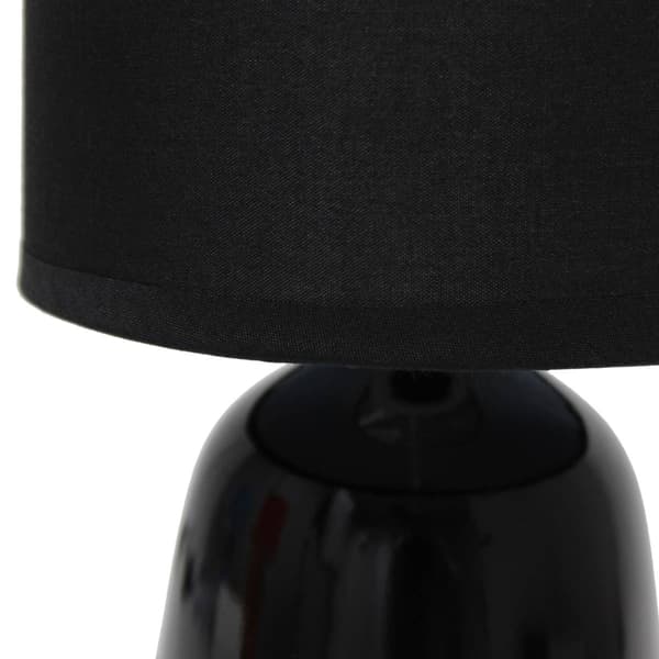 Simple Designs 10in. Traditional Ceramic Thimble Table Lamp