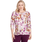 Womens Alfred Dunner Urban Legend 3/4 Sleeve Leopard Blouse - image 1