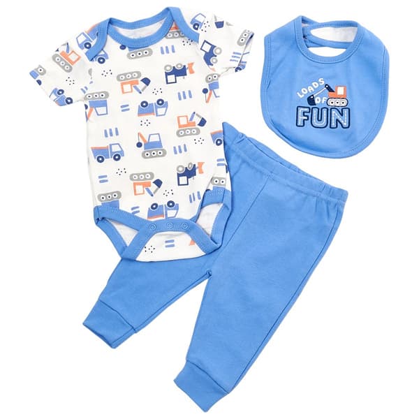 Baby Boy (NB-9M) baby views 3pc. Truck Turn Me Around Set - image 