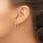 Womens Gold Classics&#8482; 14k Tri-Color Flower Hoop Earrings - image 3