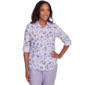 Womens Alfred Dunner Crystal Springs Floral Casual Button Down - image 1