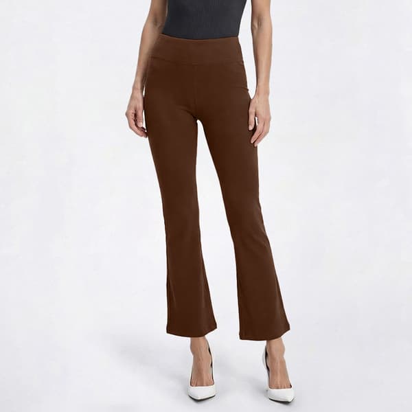 Juniors Cotton Candy Plushmere Rib Flare Casual Pants - image 