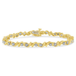 Diamond Classics&#40;tm&#41; 1/2 ct. Yellow Plated Tennis Bracelet