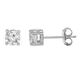 Nova Star(R) White Gold Lab Grown Diamond Solitaire Stud Earrings