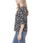 Petite NY Collection Elbow Puff Sleeve Floral Crepe Blouse - image 3