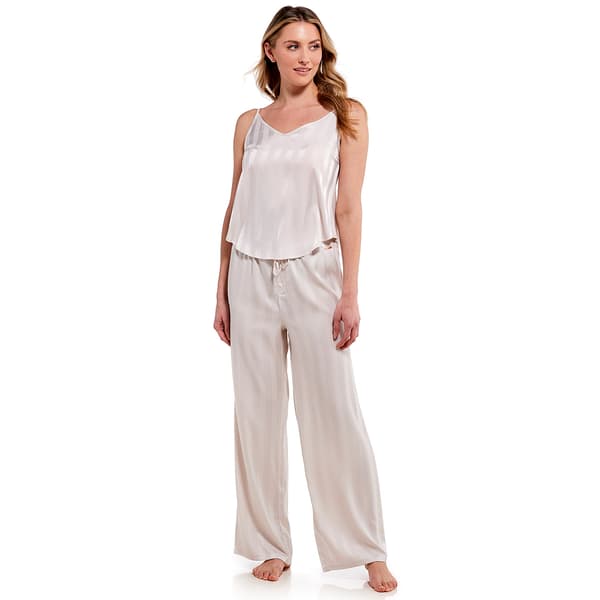 Womens Danskin Satin Cami Top & Long Leg Pajama Set - Boscov's