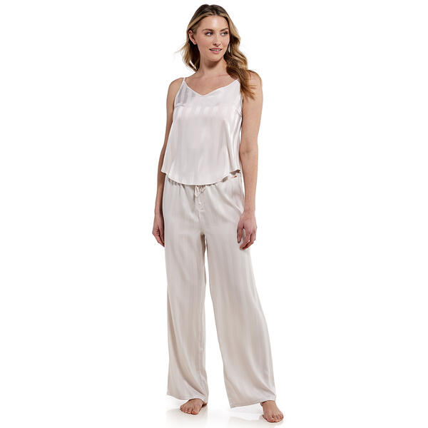 Womens Danskin Satin Cami Top & Long Leg Pajama Set - image 