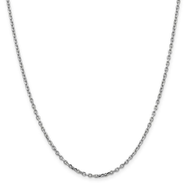 Gold Classics(tm) 2.2mm. White Gold Diamond Cut Necklace