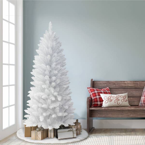 Puleo International 6ft. White Artificial Pine Christmas Tree