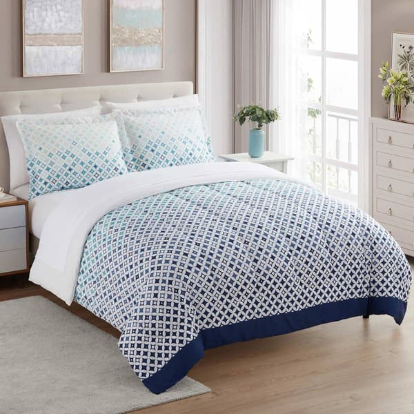 Sweet Home Collection Genova 7pc. Bed In A Bag Diamond Comforter - image 