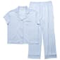 Womens Laura Ashley&#40;R&#41; Stripe Notch Collar Pajama Set - Blue - image 1