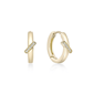 Brilliant Grown 18kt. Gold-Plated Lab-Grown Diamond Hoop Earrings - image 1