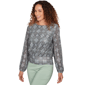 Petite Emaline Seabreeze Essence Long Sleeve Medallion Blouse - image 3