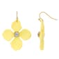 Ashley Cooper(tm) Gold-Tone Yellow Flower Drop Earrings - image 1
