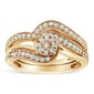 Haus of Brilliance Gold over Silver 1/3ctw. Diamond Bridal Set - image 1