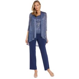 Petite R&M Richards 3pc. Crinkle Pants Set