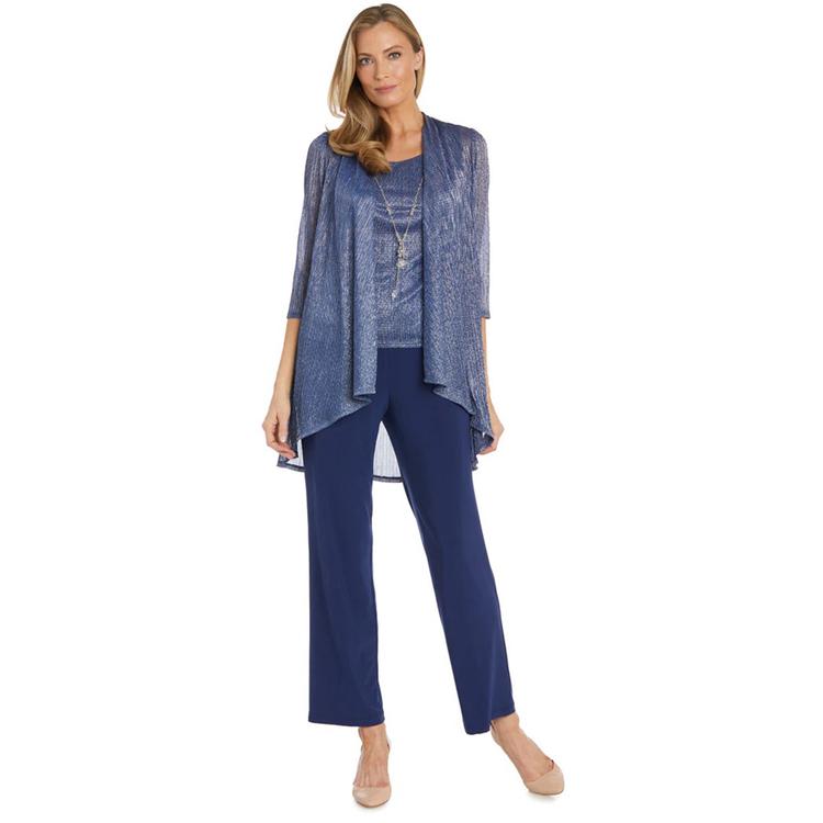 Petite R&M Richards 3pc. Crinkle Pants Set