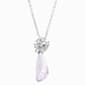 Athra Silver Plated & Violet Crystal Pendant Necklace - image 1