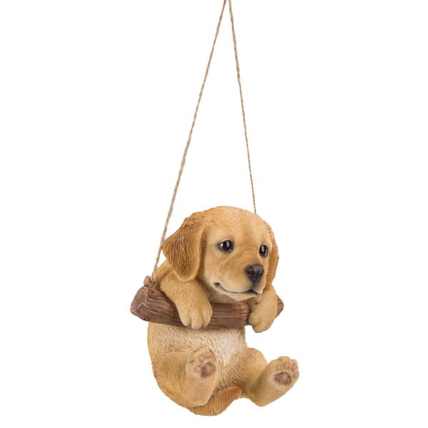 Hi-Line Gift Hanging Golden Retriever Puppy Statue