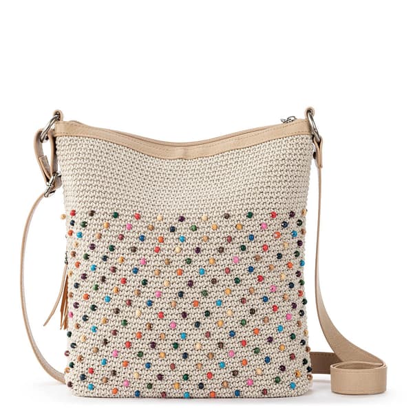 The Sak Lucia Crochet Crossbody - Ecru Multi Beads