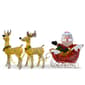 National Tree 34in. Santa and Reindeer with Clear Lights - image 1