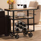 Baxton Studio Kennedy Rustic Mobile Serving Cart - image 1