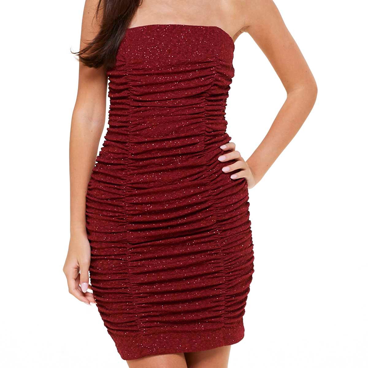 Juniors Emerald Sundae Merlot Tube Dress