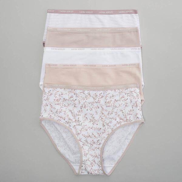 Womens Laura Ashley&#40;R&#41; 5pk. Cotton Briefs LS9221-5PKPN - image 