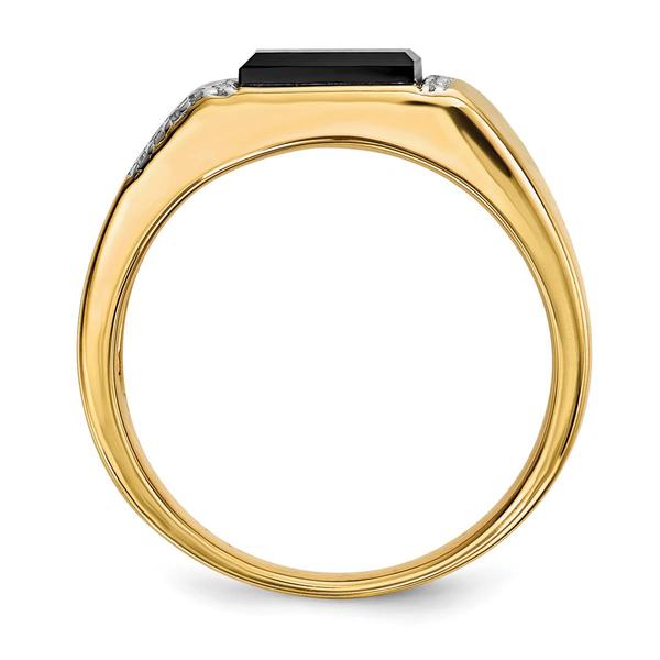 Mens Gentlemen’s Classics™ 14kt. Gold Onyx & 1/10ct. Diamond Ring
