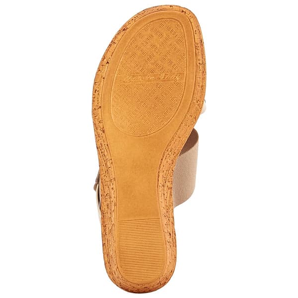 Womens Italian Shoemakers Flowers Wedge Sandals