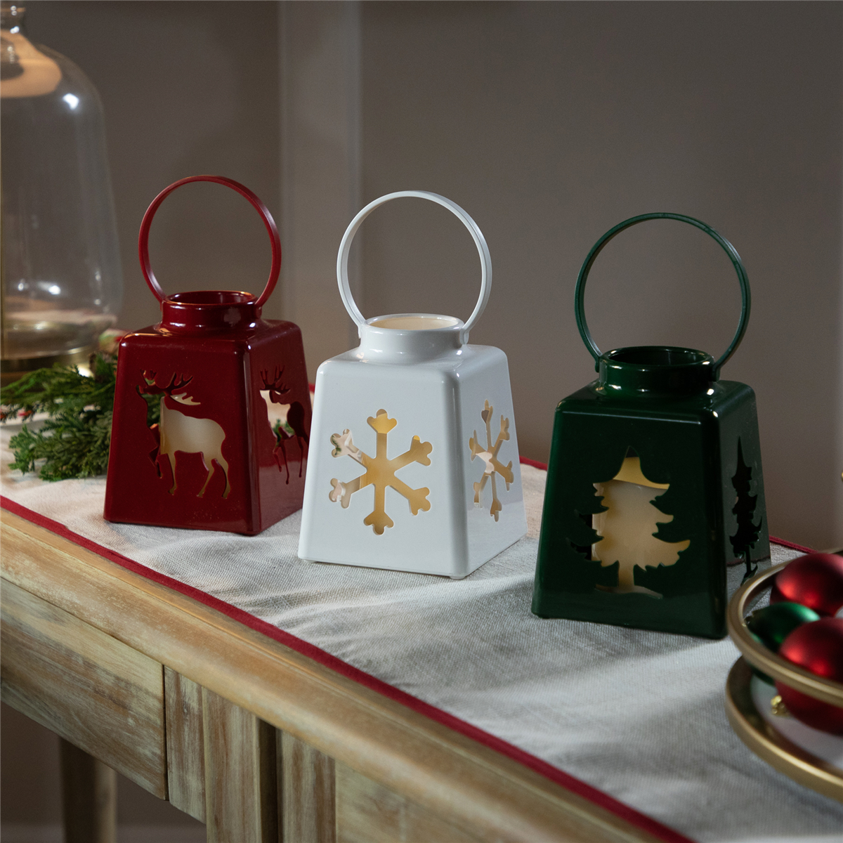 Open Video Modal for Northlight LED Christmas Candle Lanterns - Set of 3