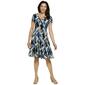 Womens Sami & Jo Short Sleeve Chain Links Jacquard Seamed Dress - image 1