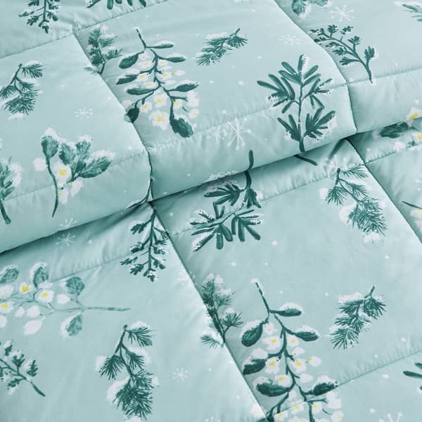 Freshfolds Winter Reversible Snowy Botanical 3pc. Comforter Set