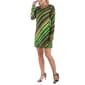 Womens 24/7 Comfort Apparel Striped Long Sleeve A-Line Dress - image 3