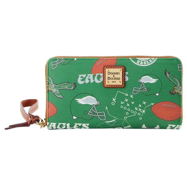 Dooney & Bourke Philadelphia Eagles LG Zip Around Wristlet