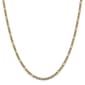 Gold Classics(tm) 3.2mm. 14k Semi Solid Pave Figaro Necklace - image 1
