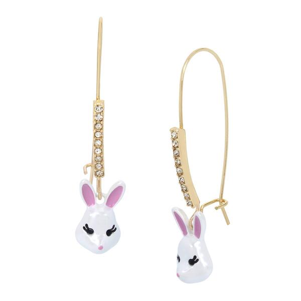Betsey Johnson Bunny Dangle Earrings - image 