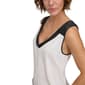 Womens DKNY Sleeveless Color Block Blouse - image 3