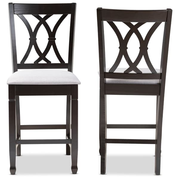 Baxton Studio Reneau Wood Counter Height Pub Chairs - Set of 2