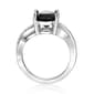 Gemminded Sterling Silver Oval Black Onyx & White Sapphire Ring - image 3