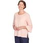Womens Alfred Dunner A Fresh Start Lace Neck Solid Tee - image 3