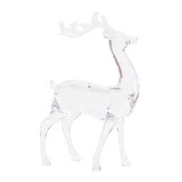 Melrose Clear Acrylic Deer Figurines - Set of 2