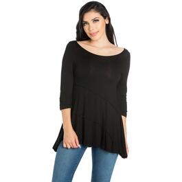 Womens 24/7 Comfort Apparel Ruched Sleeve Tunic