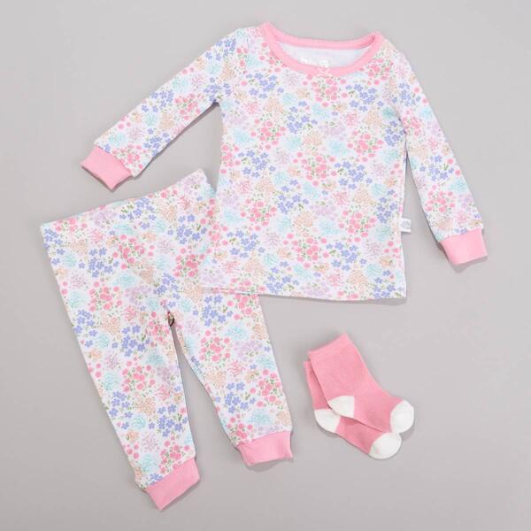Baby Girl &#40;12-24M&#41; Sleep On It&#40;R&#41; Floral Snug Pajama Set w/ Crews - image 
